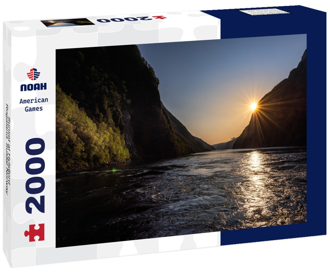 Noah Jigsaw Puzzle Sunset at Hylsfjord, Rogaland, Suldal Norway 2000 Pieces