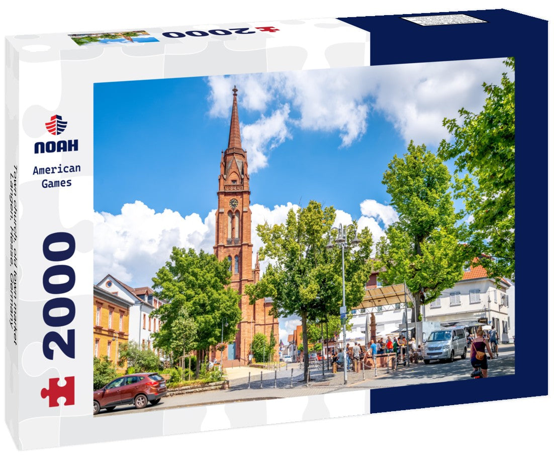 Noah Jigsaw Puzzle Town church, old town market, Langen, Hesse, Germany 2000 Pieces