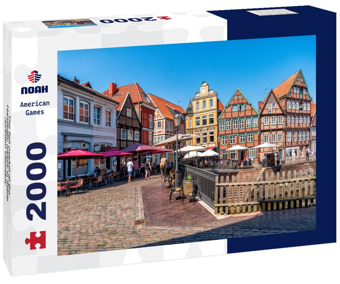 Noah Jigsaw Puzzle The fish market at the Hanseatic harbor in Stade, northern Germany 2000 Pieces