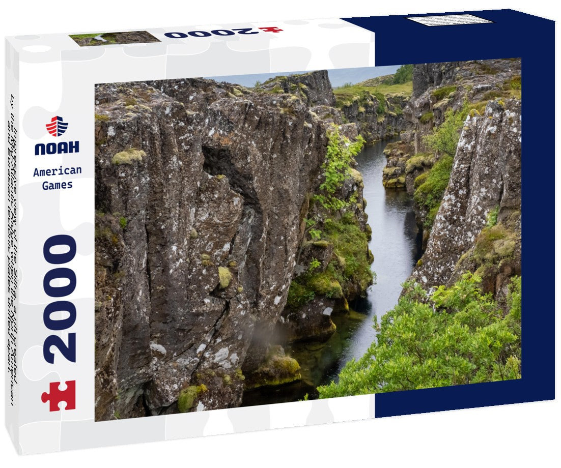 Noah Jigsaw Puzzle Impressive view of the Silfra, a rift created by the Mid-Atlantic Ridge when the North American and Eurasian tectonic plates drifted apart. Thingvellir National Park, Iceland 2000 Pieces