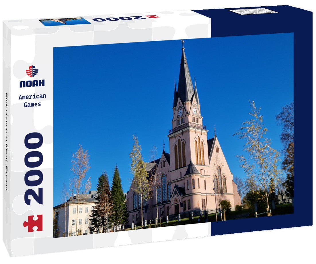 Noah Jigsaw Puzzle Pink church in Kemi, Finland 2000 Pieces