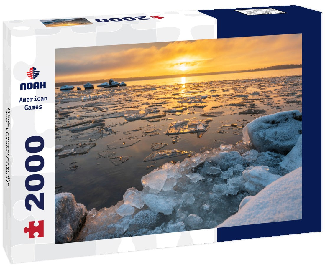 Noah Jigsaw Puzzle Winter sunset over the sea. Vexala, Finland 2000 Pieces