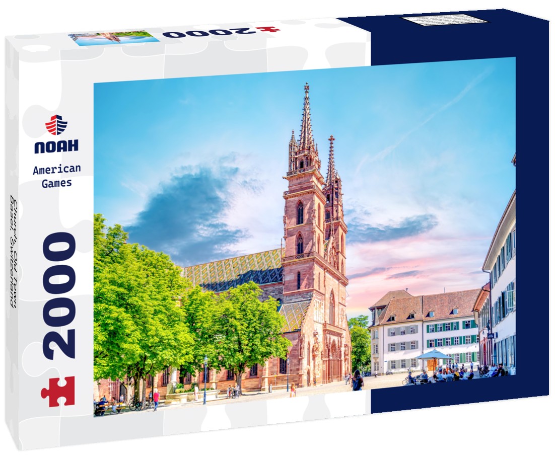 Noah Jigsaw Puzzle Church, Old Town, Basel, Switzerland 2000 Pieces