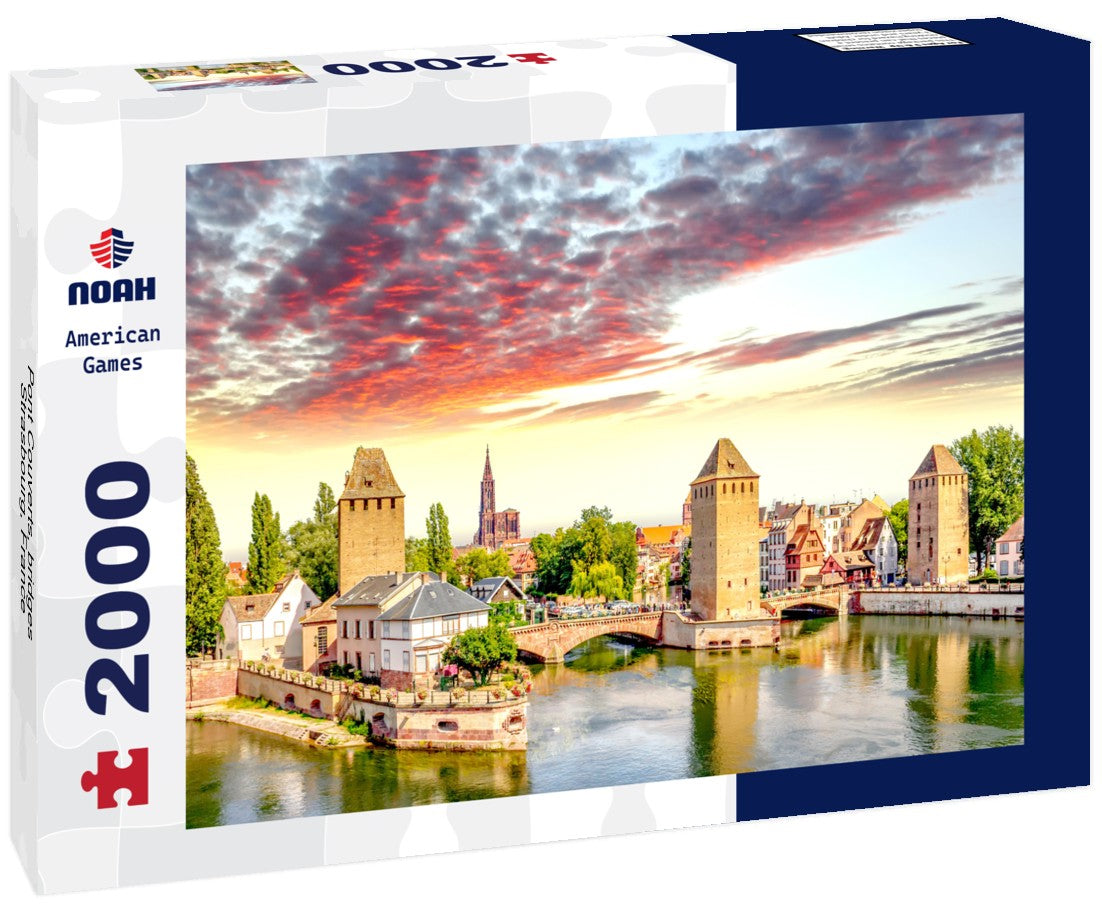 Noah Jigsaw Puzzle Pont Couverts, bridges, Strasbourg, France 2000 Pieces
