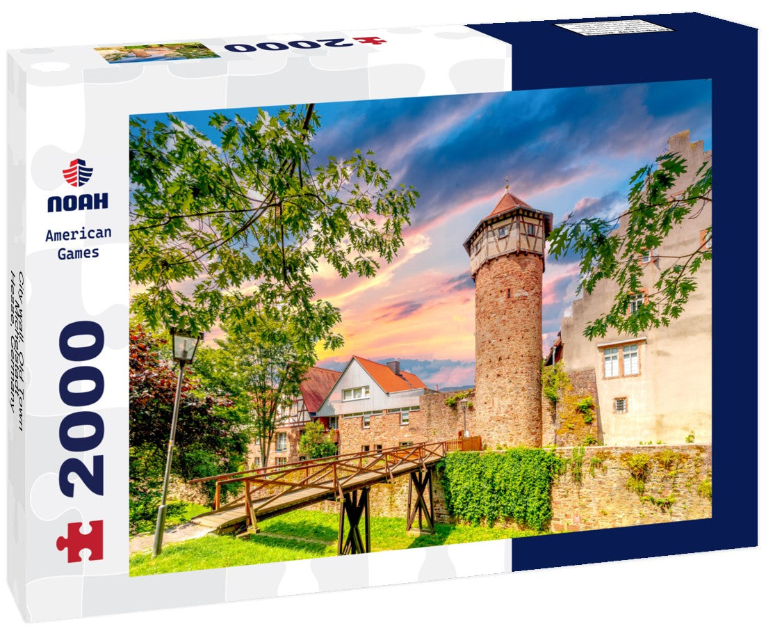 Noah Jigsaw Puzzle City wall, Old Town, Michelstadt, Hesse, Germany 2000 Pieces