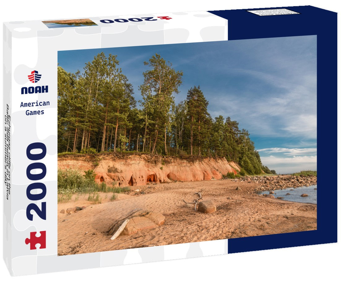 Noah Jigsaw Puzzle Ezhurgas cliffs on the Baltic Sea beach in Latvia on a summer's day 2000 Pieces