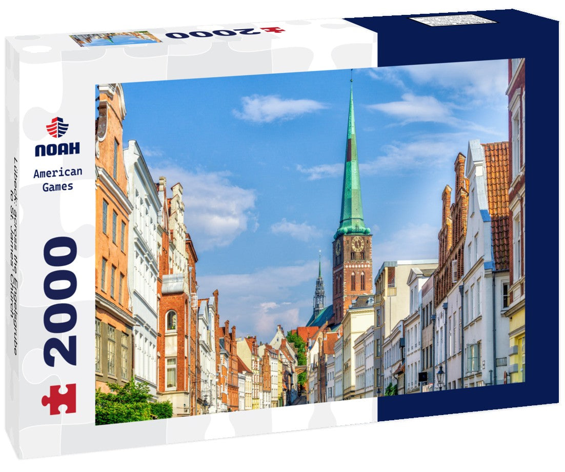Noah Jigsaw Puzzle Lübeck: across the Engelsgrube to St. James' Church 2000 Pieces