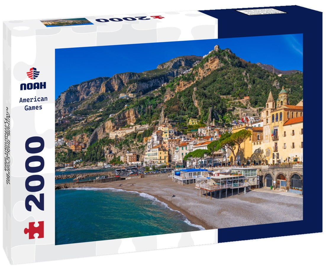 Noah Jigsaw Puzzle Amalfi, Italy Coastal town silhouette on the Tyrrhenian Sea 2000 Pieces