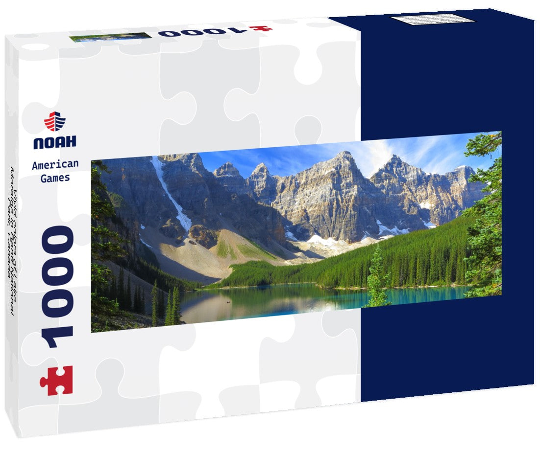 Noah Jigsaw Puzzle Vivid colors of Lake Moraine in Banff National Park, Canada Panorama 1000 Pieces
