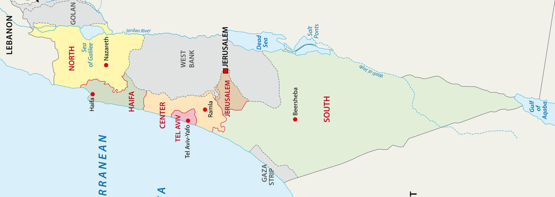 Noah Jigsaw Puzzle Map of Israel Panorama 1000 Pieces