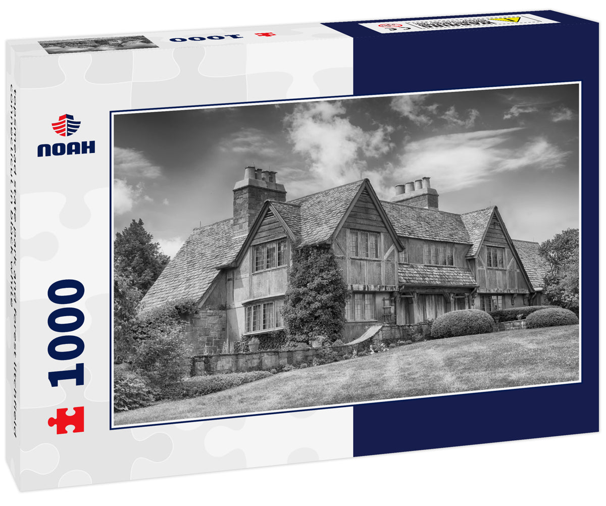 topsmead state park and forest litchfield connecticut in black white