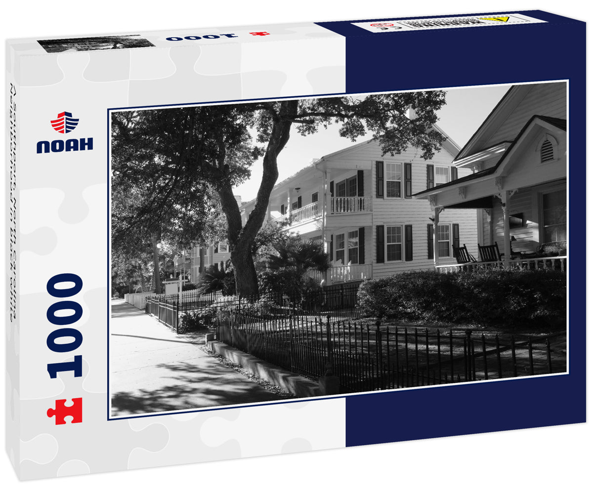 A Southport, North Carolina Neighborhood in black white