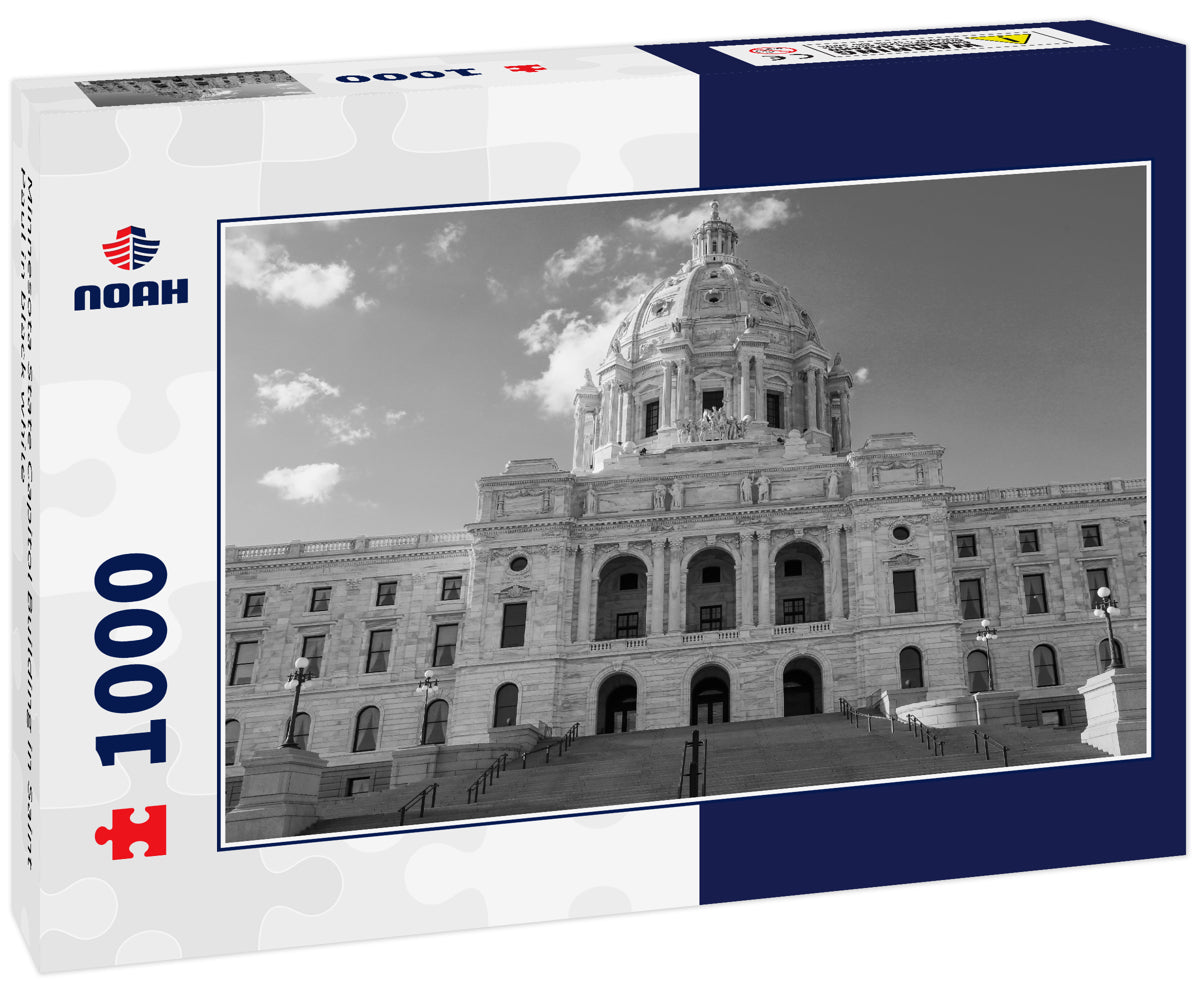 Minnesota State Capitol Building in Saint Paul in black white