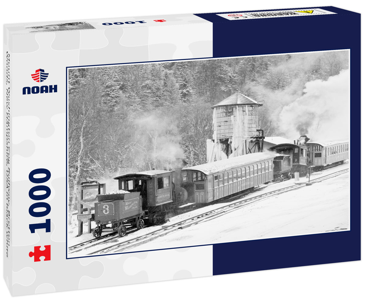 Mount Washington Cog Railway, Bretton Woods, New Hampshire, USA in black white