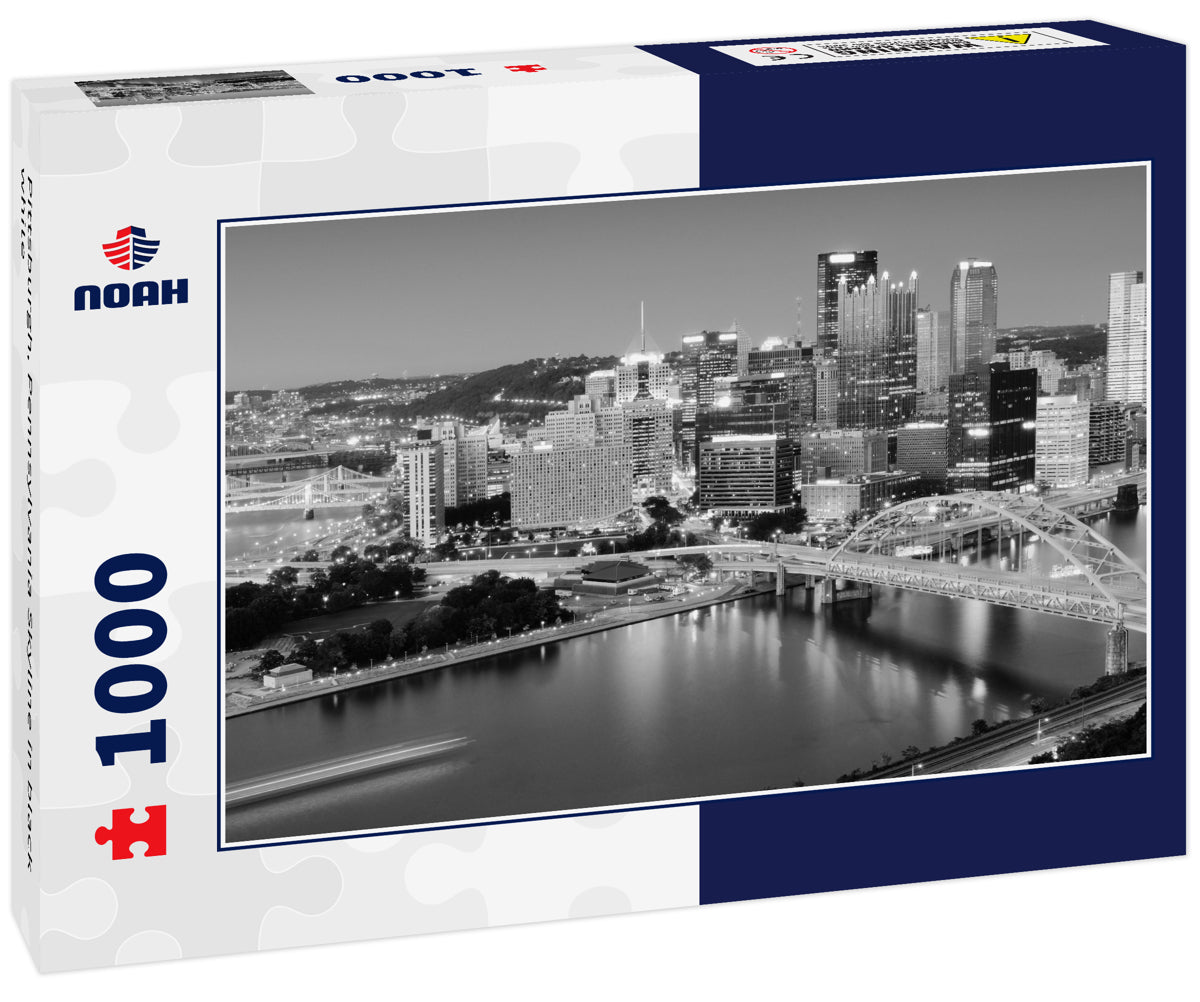 Pittsburgh, Pennsylvania Skyline in black white