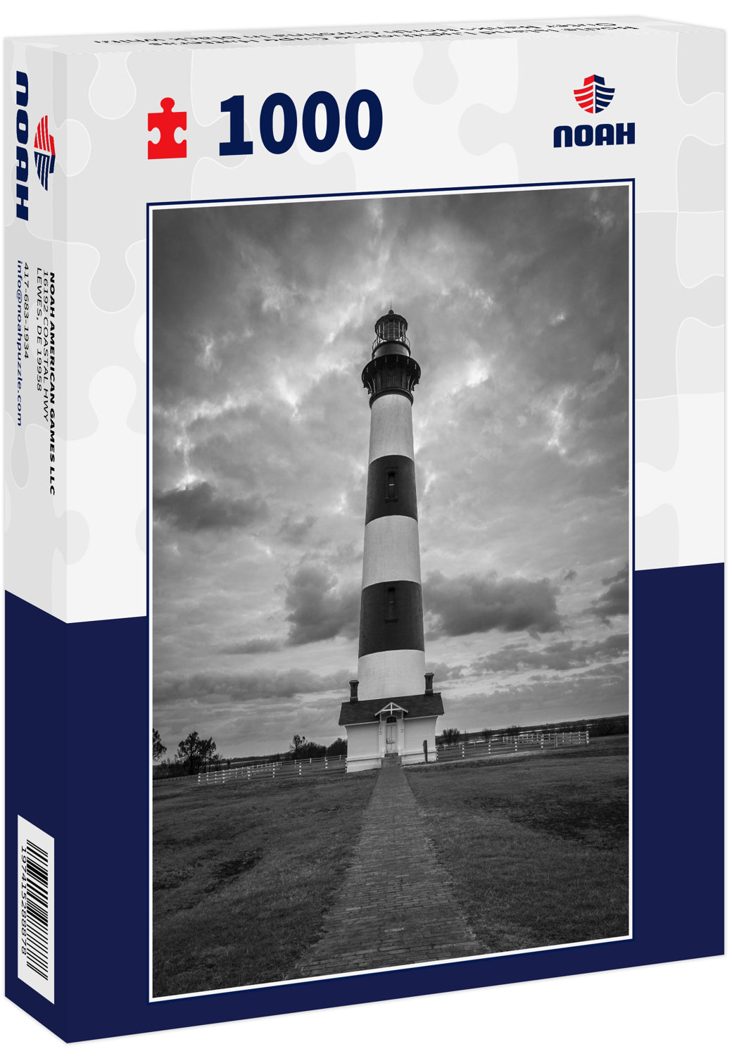 Bodie Island Lighthouse Cape Hatteras Outer Banks North Carolina in black white