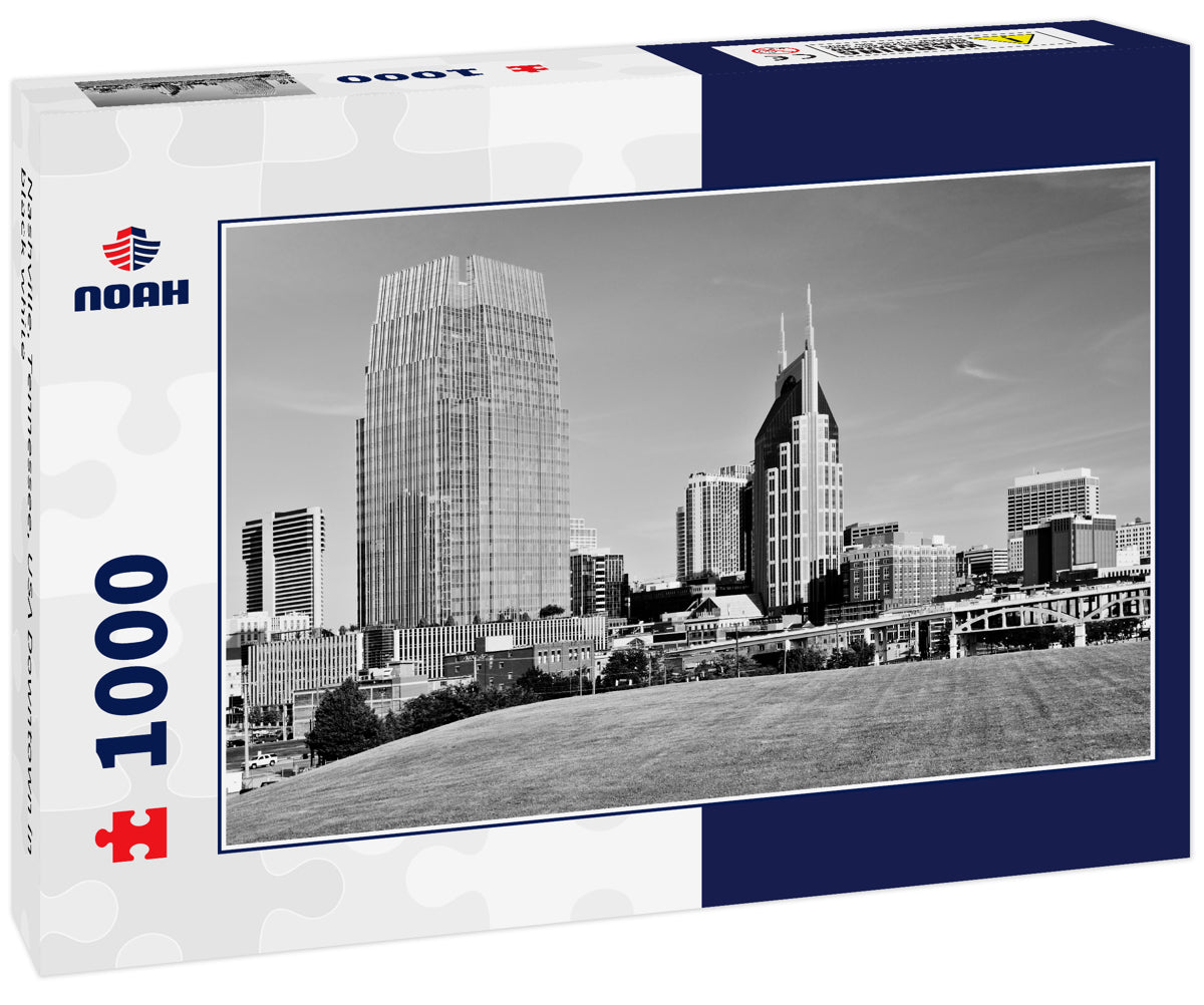 Nashville, Tennessee, USA Downtown in black white