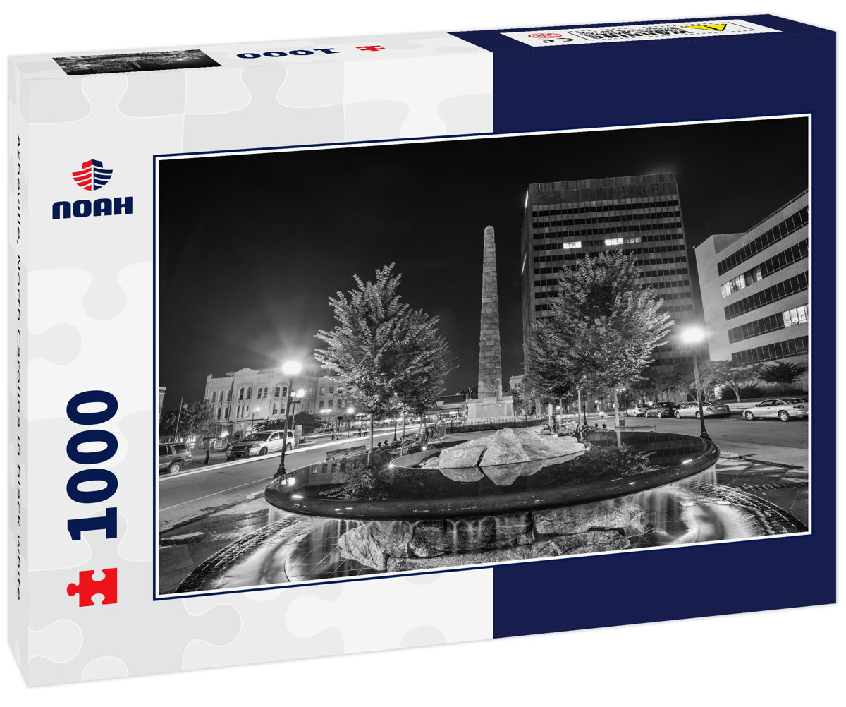 Asheville, North Carolina in black white