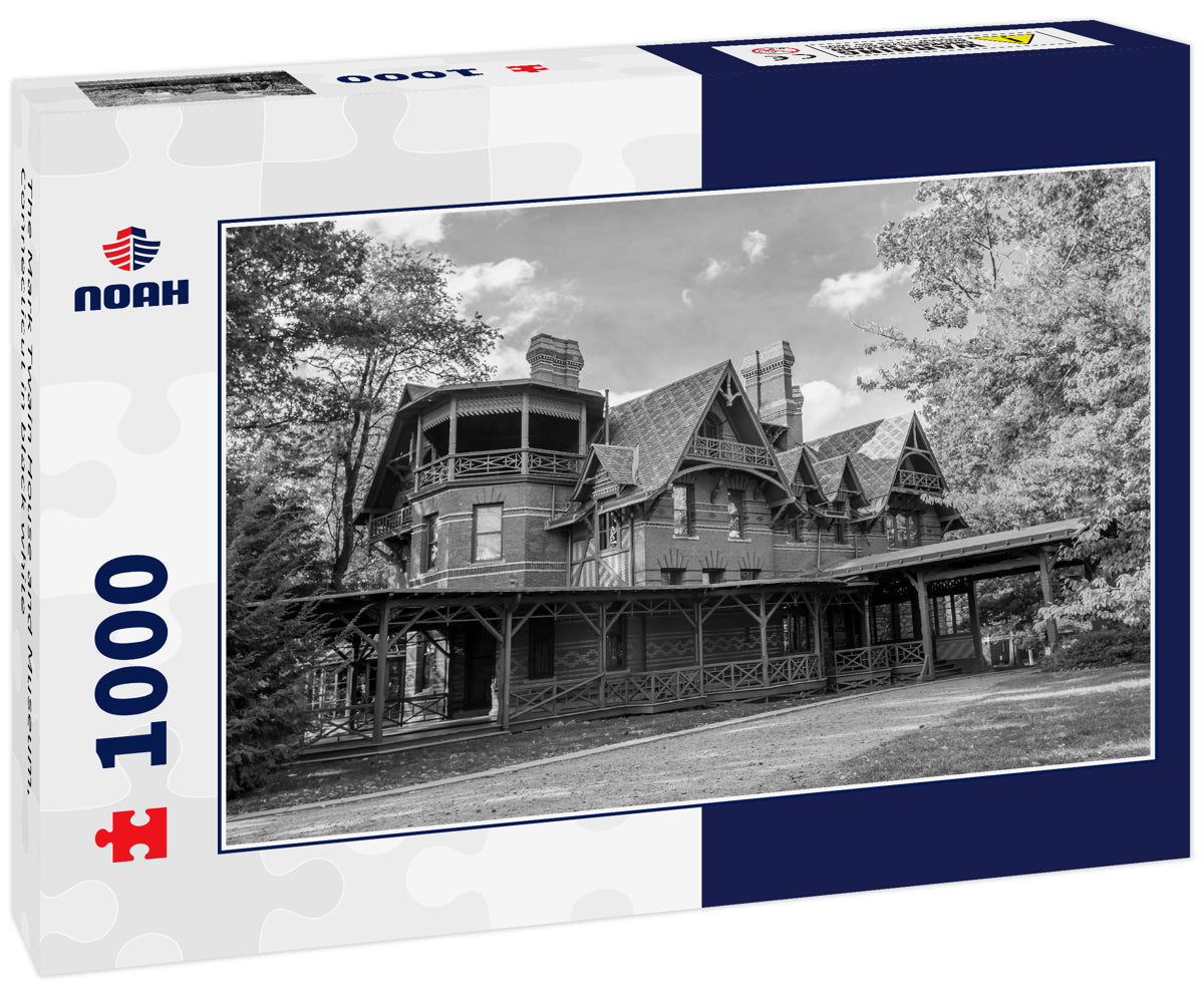 The Mark Twain House and Museum, Connecticut in black white