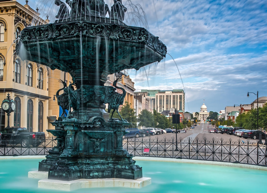 Court Square Fountain - Artesian Basin in Montgomery, Alabama