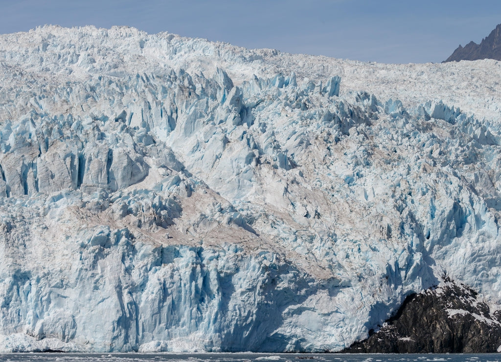The Aialik Glacier in the Kenai Peninsula Borough of Alaska