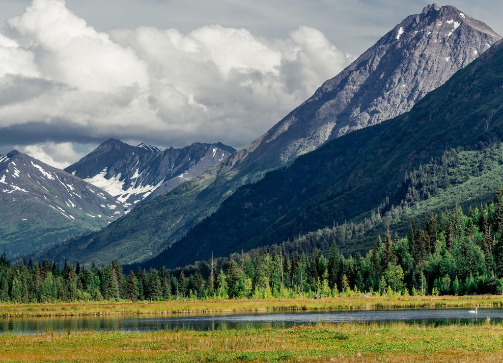 Purple Mountains Majesty behind Kenai Lake, Alaska, United States of America
