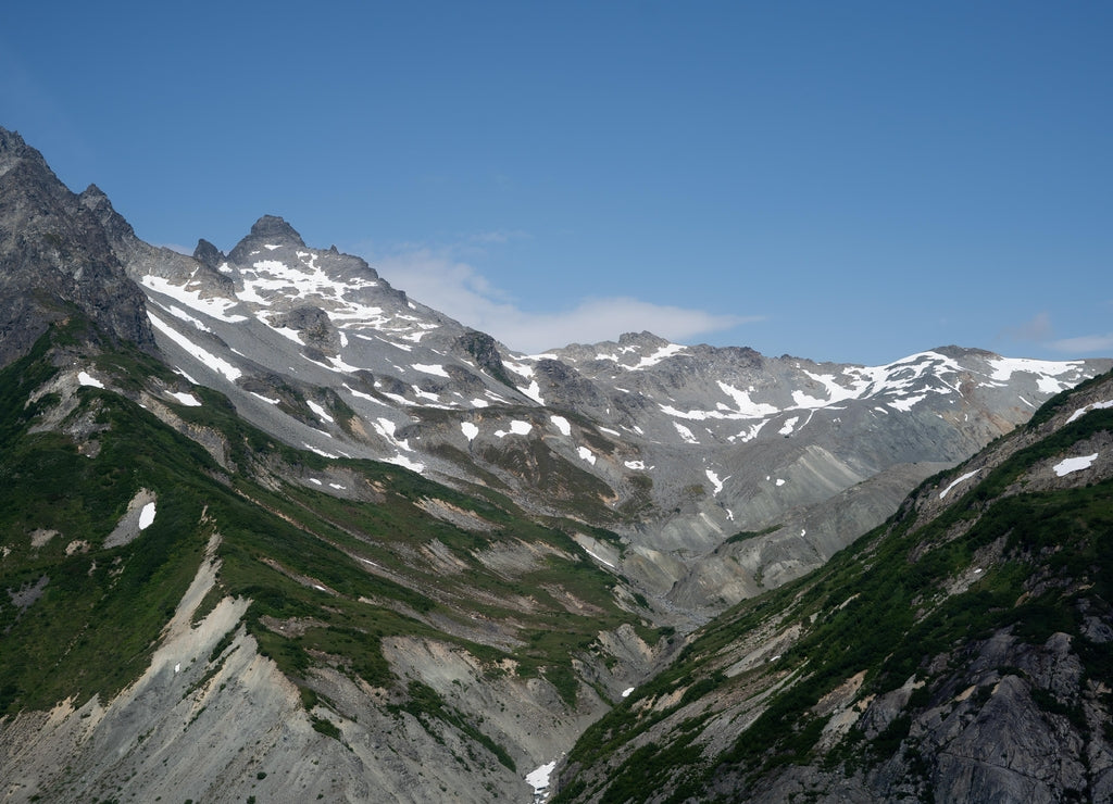 Glacier in the summer in Soldotna Alaska