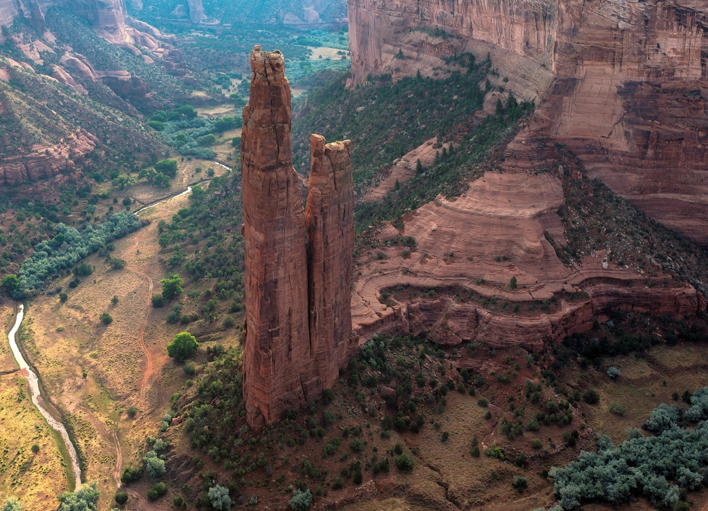 Arizona lanscape - Spider rock at sunrise, Canyon de Chelly, Apache County, Arizona