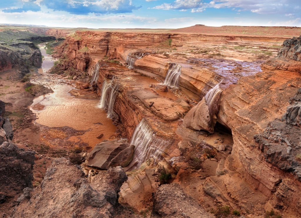 Grand Falls also known as Chocolate Falls in Apache County near Leupp, Arizona, USA