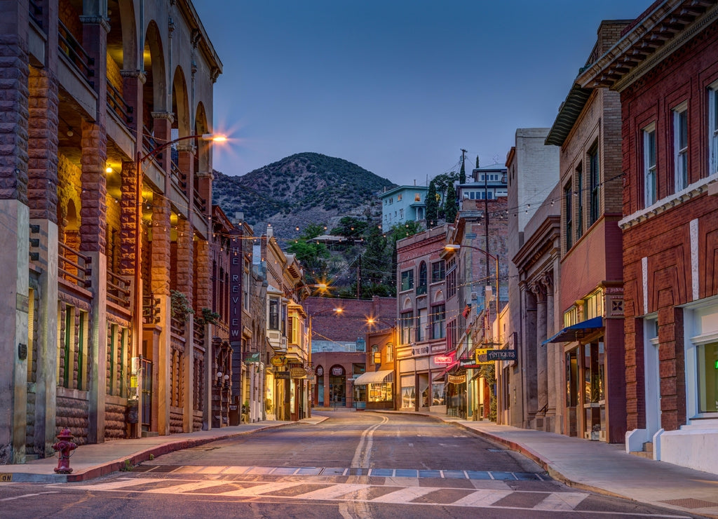 Old Town Bisbee Arizona at Night