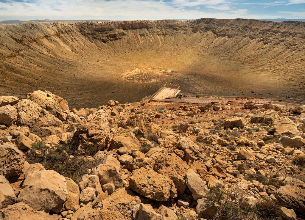 Meteor impact crater in Coconino County Arizona USA near Flagstaff