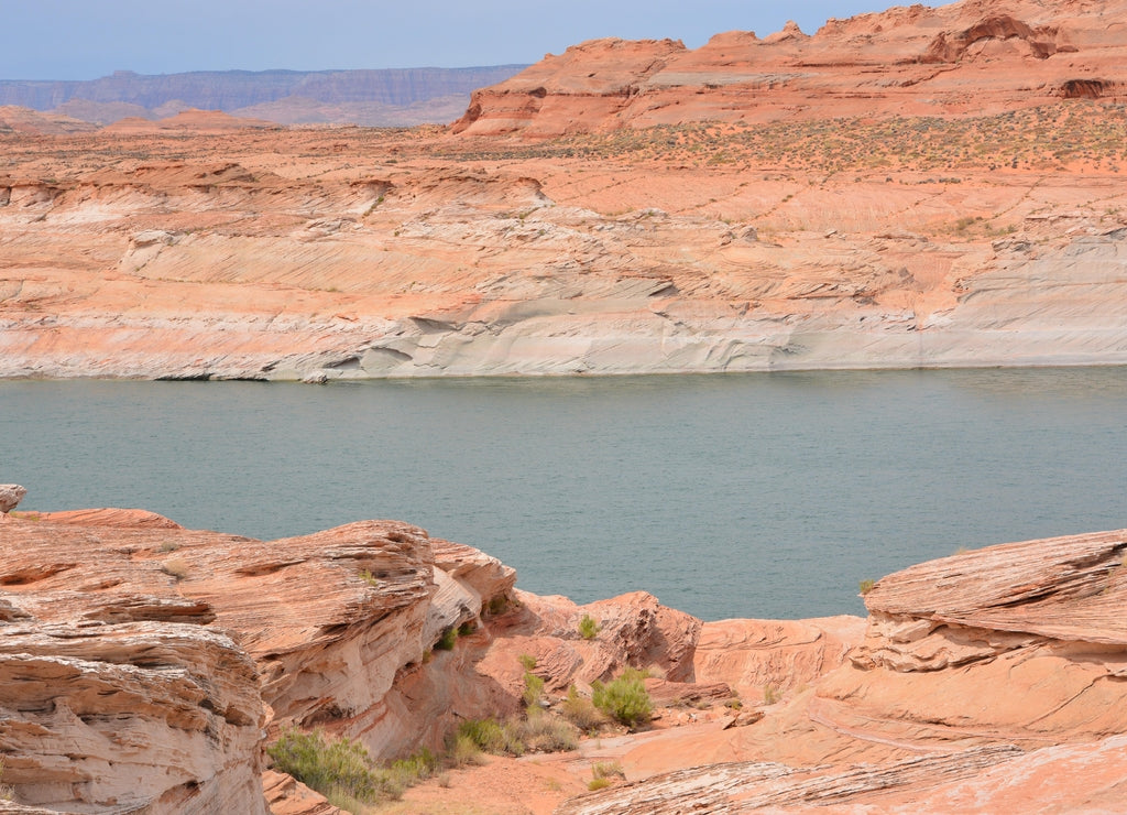 Colorado River runs through the Glen Canyon National Recreation Area in Page, Coconino County, Arizona