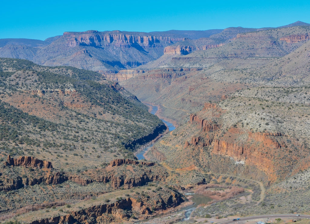 Scenic Beauty of Salt River Canyon in Gila County, Tonto National Forest, Arizona USA