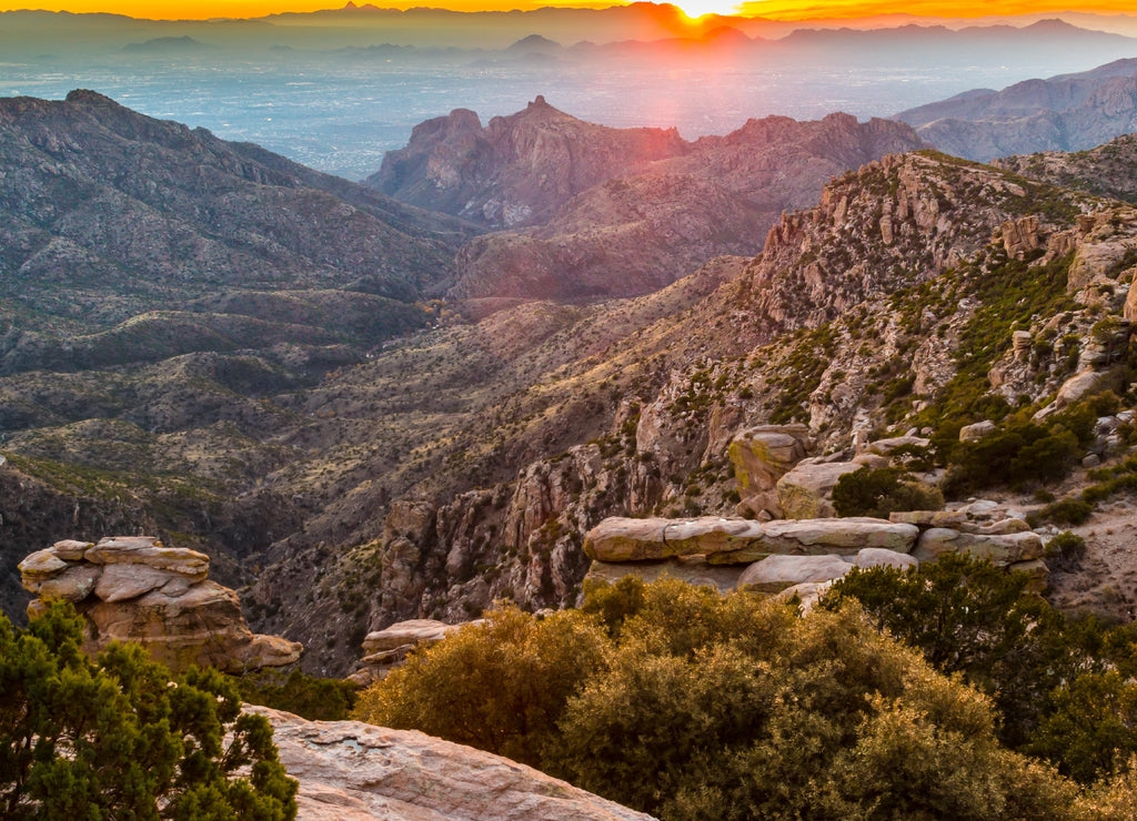 Sunset From Mount Lemmon, Santa Catalina Mountains, Coronado National Forest, Arizona, USA