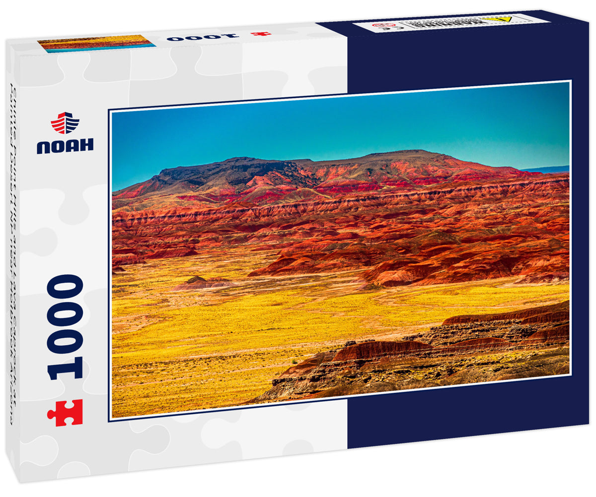 Chinle Point Hills and Lava Caprock at Painted Desert NP near Holbrook Arizona