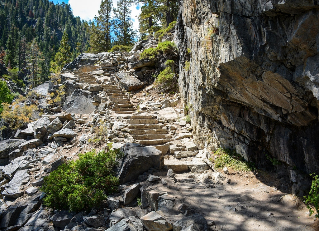 Eagle Falls Trailhead near Tahoe Lake in California, USA
