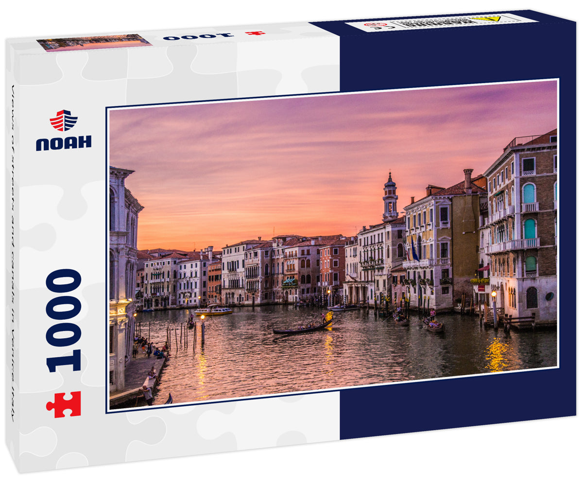 Views of streets and canals in Venice Italy