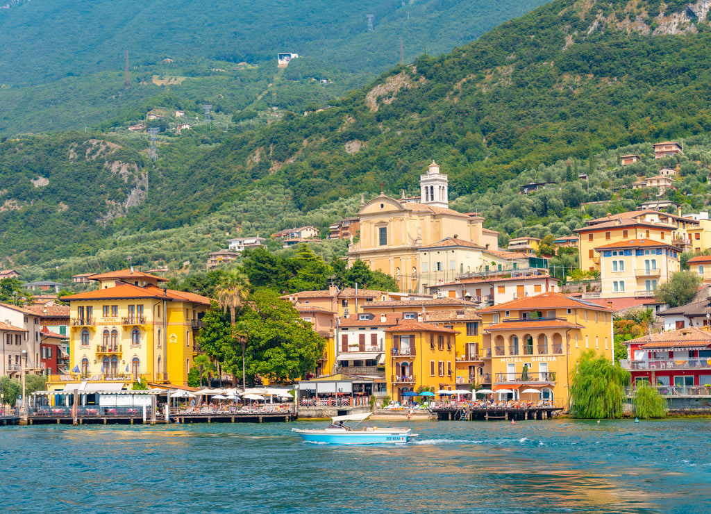 Lakeside promenade at Malcesine in Italy