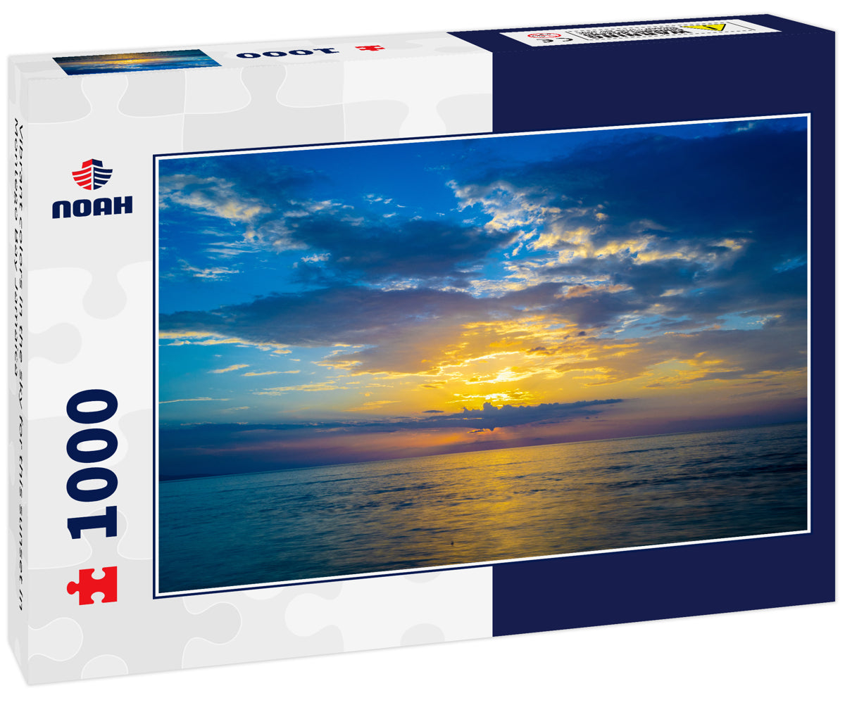 Vibrant colors in the sky for this sunset in Montego Bay Jamaica