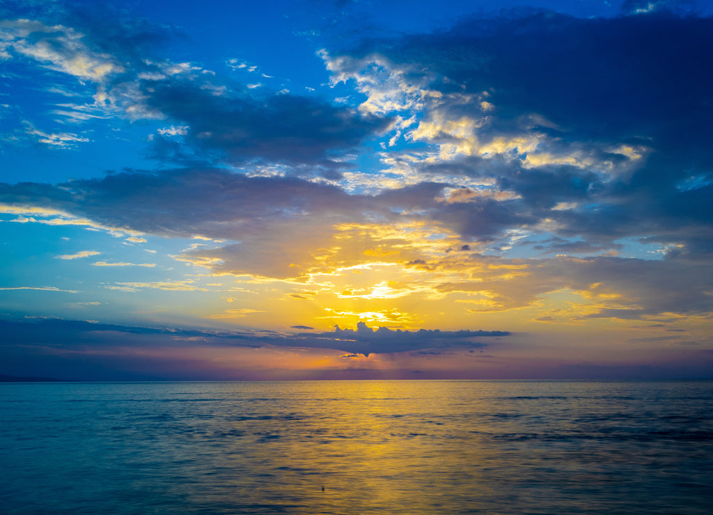 Vibrant colors in the sky for this sunset in Montego Bay Jamaica