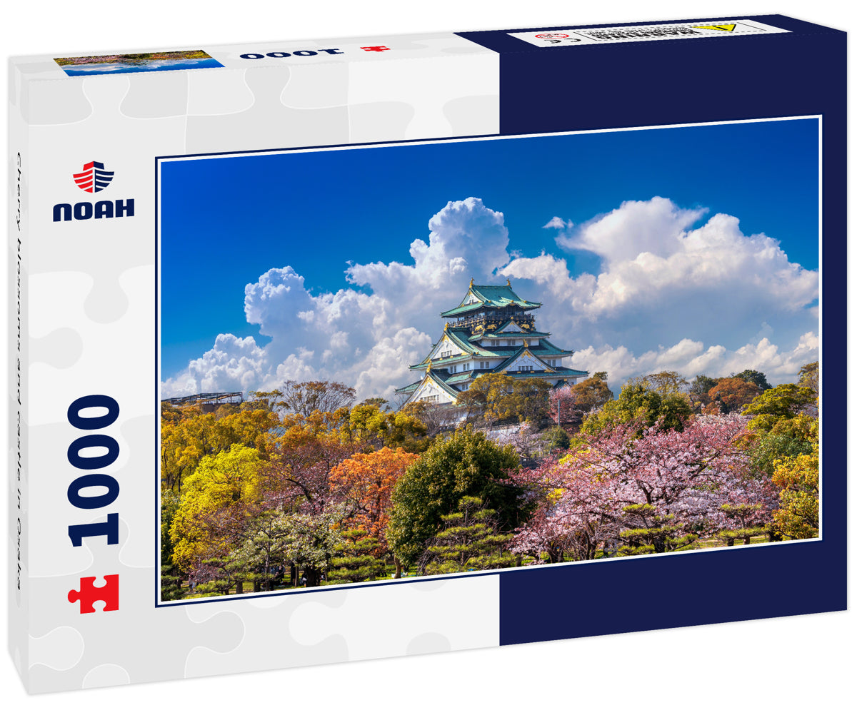 Cherry blossoms and castle in Osaka
