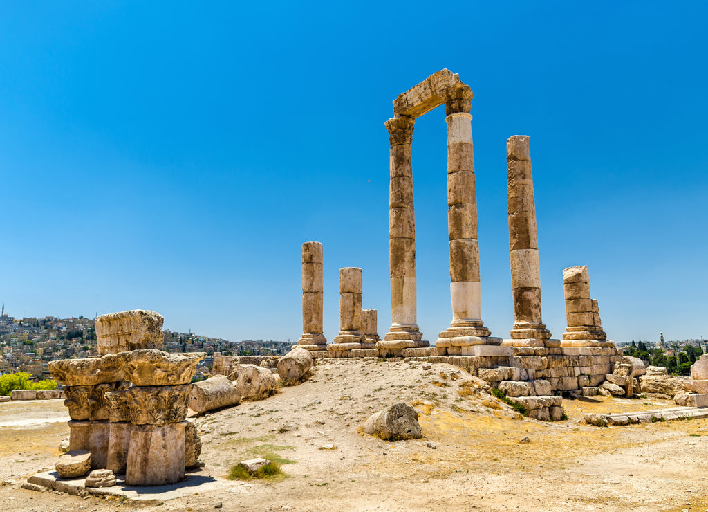 Temple of Hercules at the Amman Citadel, Jabal al-Qal'a Jordan