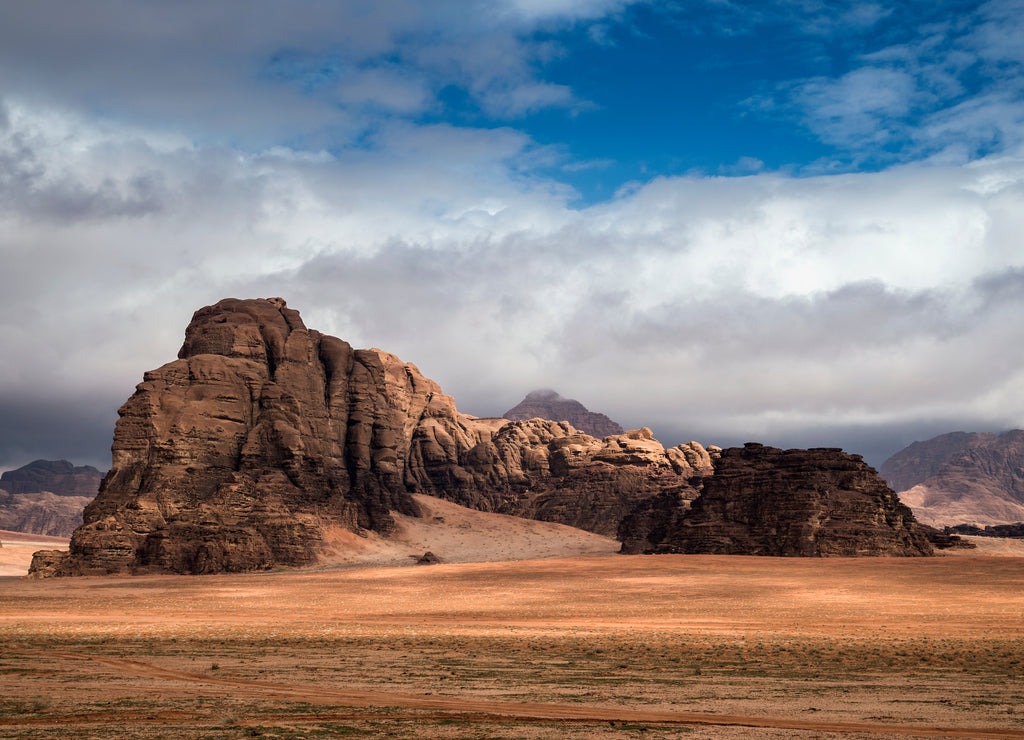Mountain rocks at Wadi Rum desert, southern Jordan