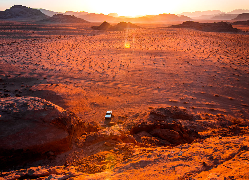 On the trail of Indiana Jones in the Wadi Rum desert in Jordan