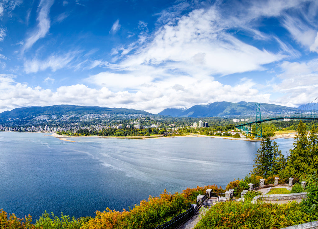 Vanouver Skyline at Prospect Point in Stanley Park, Canada