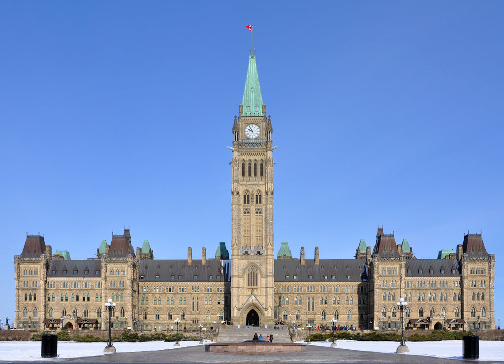 Parliament Buildings in winter, Ottawa, Ontario, Canada