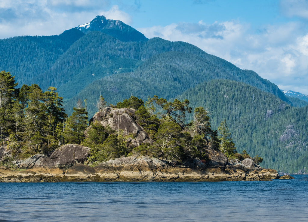 Inlet near Tofino on the west coast of Vancouver Island at the northern edge of the Pacific Rim National Park Reserve, British Columbia. Canada