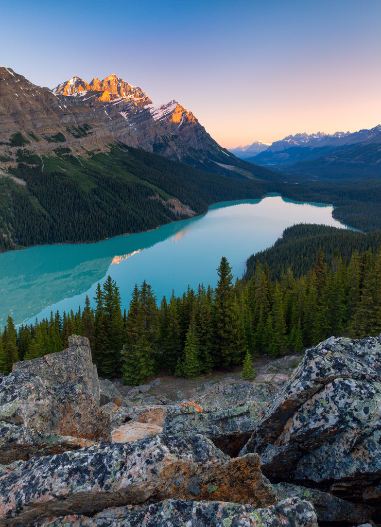 Peyto Lake in Banff National Park, Alberta, Canada at sunrise
