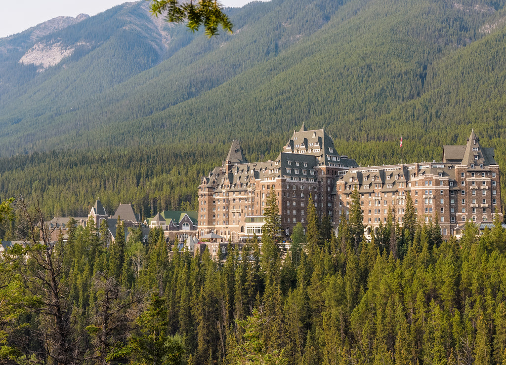 Fairmont Banff Springs hotel in the Canadian Rocky Mountains