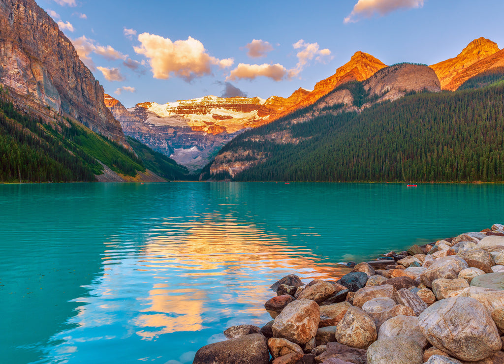 Lake Louise at sunset. Banff National Park. Alberta. Canada